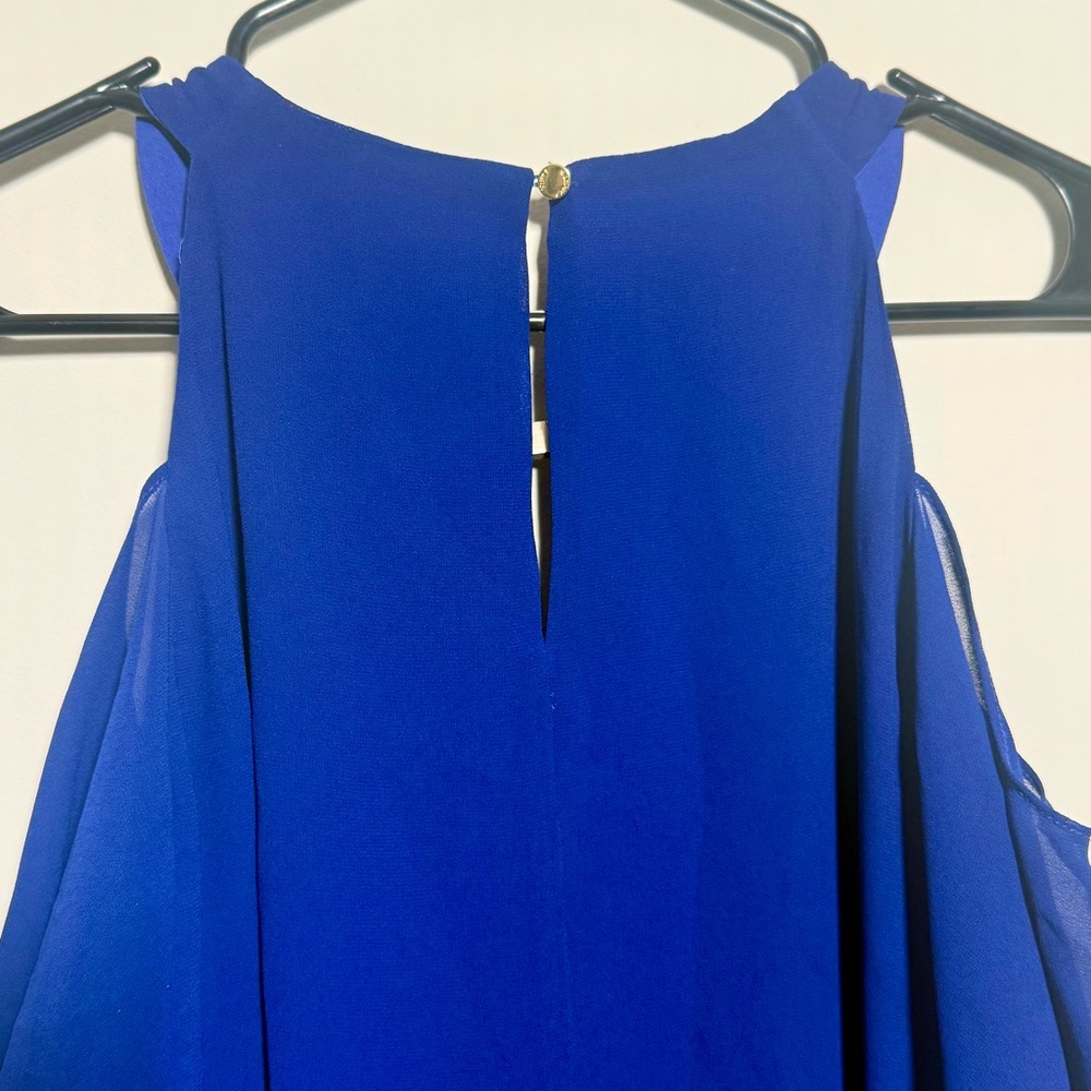 Vince Camuto Royal Blue Cold Shoulder Dress, Size 8 - Picture 3 of 4